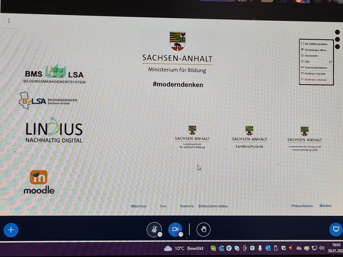 VDPSachsenAnhal's tweet image. Jetzt virtuell in der Sitzung des Landesschulbeirates Sachsen-Anhalt. Diese wird von Staatssekretär Jürgen #Böhm moderiert.