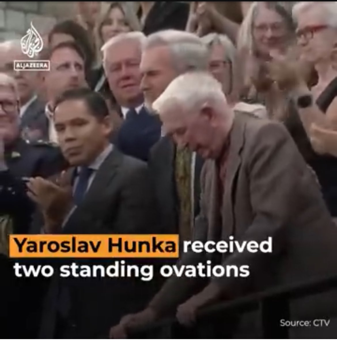 Skyniv's tweet image. #Adulation d’un Ancien SS  au Parlement Canadien 

Alors qu’on a fustigé , condamné  le Convoi Canadien 2021-22??? 

#OvationNazisme #Complices
#DevoirdeMémoire