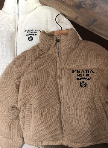 prada cashmere puffer