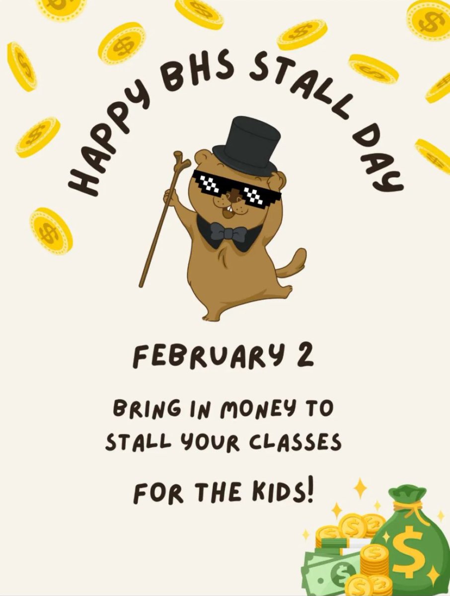 BWminithon's tweet photo. This Friday is our annual stall day! Ask your teachers if they are participating and bring in any loose bills or change to help stall class for a day! 💰 #forthekids🎗️ https://t.co/xAgAq7eiYa