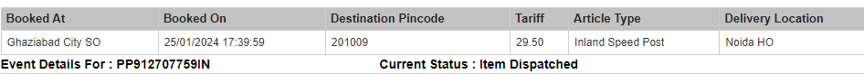 iamsidv's tweet photo. @IndiaPostOffice @IndiaPostOffice The destination pin code itself is incorrect. It is supposed to be 201301. Kindly look into the matter on 'Urgent Basis' because the tatkal passport has already been delayed for several days.

@myogioffice @myogiadityanath @ManishKVermaIAS  Please help. https://t.co/7zFt56m1kO