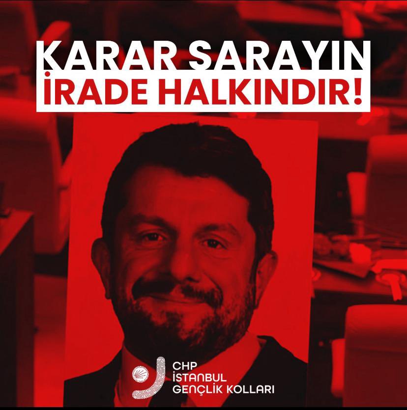 Anayasa’ya, adalete, hukuka ve halkın iradesine yapılan darbe ile Hatay Milletvekili Can Atalay’ın milletvekilliği usulsüzce düşürülmesine karşı hep birlikte sesimizi yükseltiyoruz!

30 Ocak Salı (Bugün)
20.00 - Tarihi Beşiktaş İskelesi