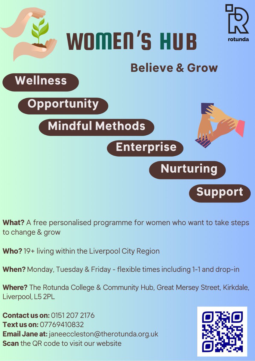 Women’s Hub - A free personalised programme for women who want to take steps to change and grow.