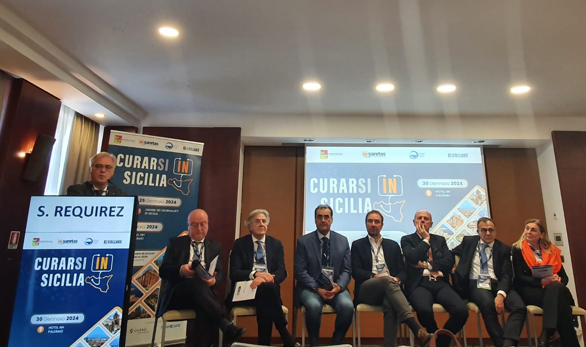 innogea's tweet photo. 📢 30/01/24: secondo appuntamento del progetto "#Curarsi in Sicilia".

Il nostro Presidente onorario, il dr. Scaffidi Abbate, è intervenuto oggi, ad apertura del convegno, analizzando la #Mobilità passiva in #Sicilia, a partire dai dati sui principali #DRG di fuga. https://t.co/xJOPXxMv9v