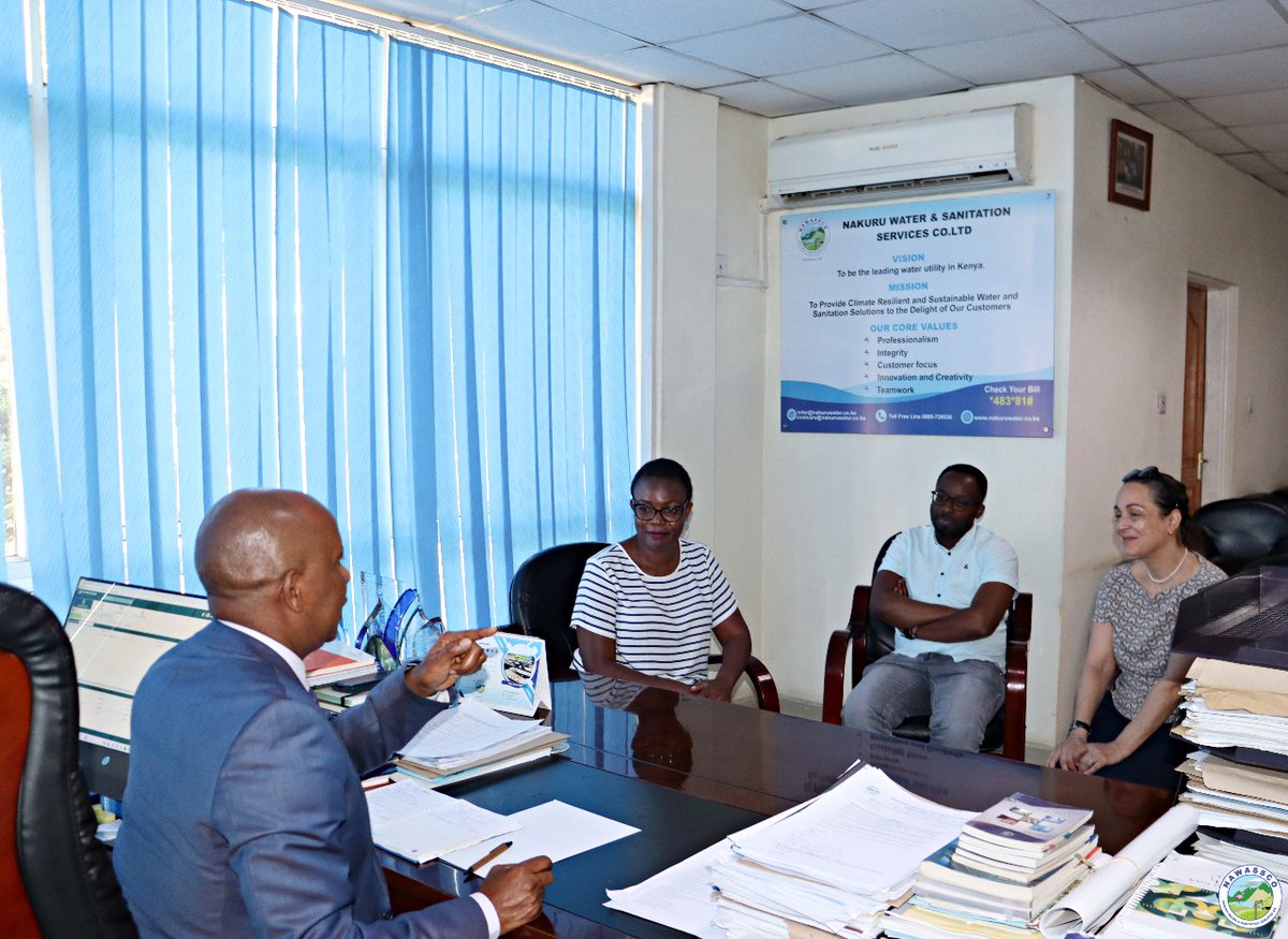 NakuruWater's tweet photo. Glad to welcome @WSUP_Intl Head of Partnerships &amp; Communication- @pollylondon &amp; @MitchelleAnekeya 
WSUP's Global Communications Manager. The visit offered a firsthand experience of our impactful partnership. Together, we’re making a difference! #EnrichingLife #PartnershipImpact https://t.co/VWZeSjI0d0