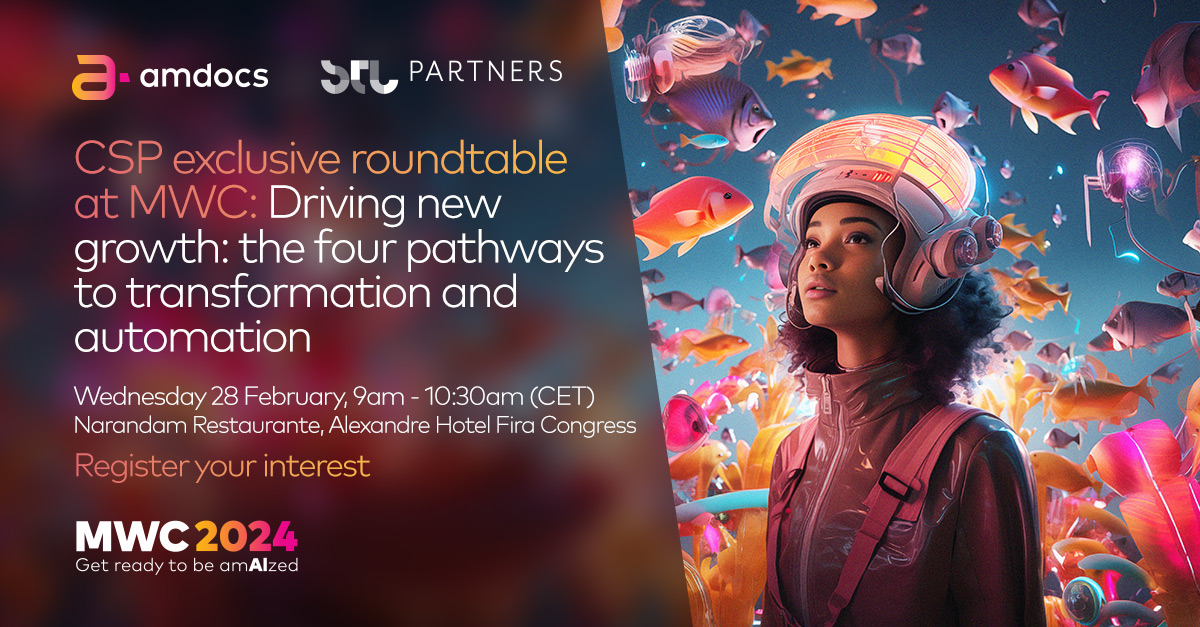 AmdocsNetworks's tweet image. Join this #CSP-exclusive virtual roundtable at @MWCHub Barcelona! Driving new growth: the 4 pathways to #NetworkTransformation & #automation on Feb 28 with @STLPartners about our recent survey of 100+ operator stakeholders globally. RSVP: stlpartners.com/events/stl-par… #Cloud #Telecom