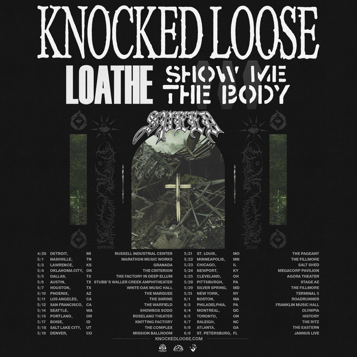 United States of America. Alongside @knockedloose, @showmethebody and @gangcalledspeed. Tickets on sale Friday, Feb 2 @ 10am local