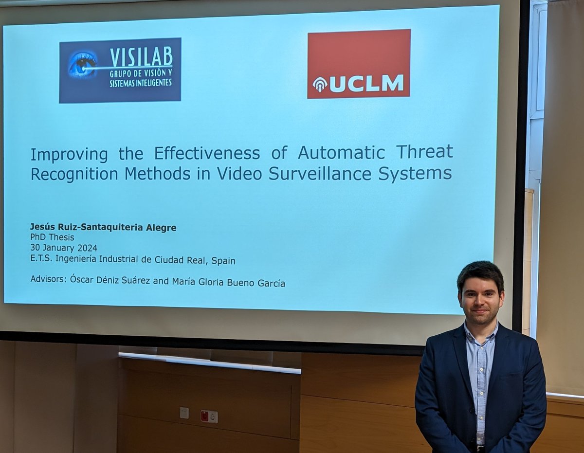 El investigador Jesús Ruiz del <a href="/GrupoVisilab/">Grupo VISILAB - UCLM</a> ha defendido con éxito su tesis doctoral esta mañana. ¡Enhorabuena Jesús!