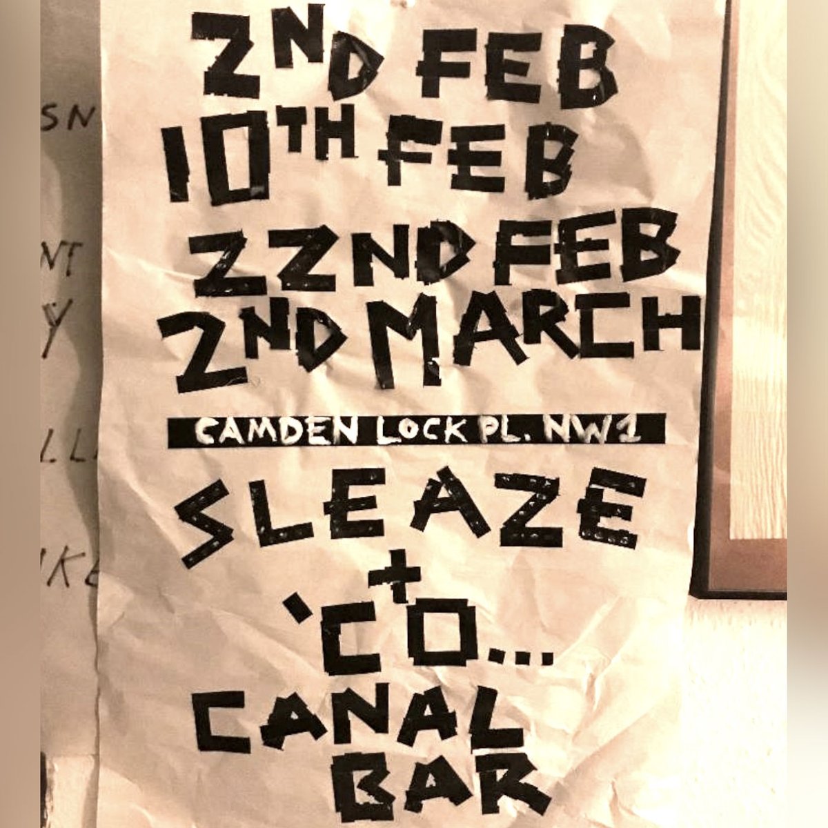 #HeadsUp #London💥#Indie outfit #SleazeBand start their 4-date residency at @dingwallslondon's #CanalBar in #Camden this #Friday 2nd Feb w/ support fm #CosmoPyke👋#DryJanuary's gone so grab a cold one & enjoy these #SouthLondon legends 🎵 Tix via link👇😎

bit.ly/3ufoq0G