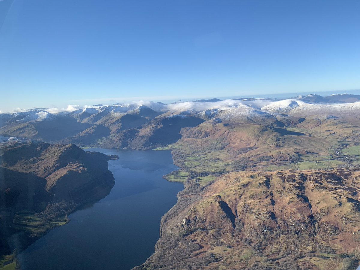 AJLUK1's tweet photo. Stunning flight today from Carlisle to Blackpool &amp; back over the snow capped - #LakeDistrict #home  #crosscountrypractice #flighttraining #aviation #flight https://t.co/HLZkiUELdv