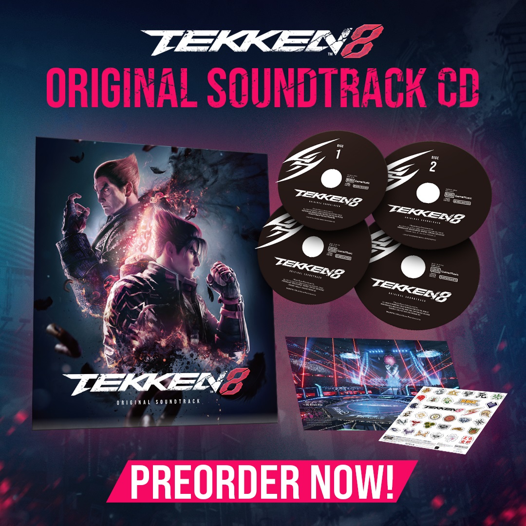The #TEKKEN8 OST is busting out of the ring and into your collection! 🔥

Check out the TEKKEN 8 OST four disc set, which includes 4 CDs, a large LP-sized album jacket &amp; more!

Pre-order it today 🤜 animate.shop/products/45827…