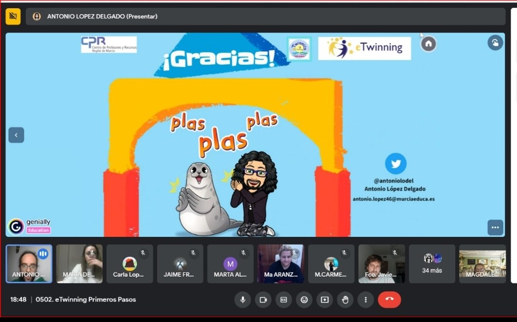 Última semana del #eTwprimerospasosRMu <a href="/eTwinning_es/">eTwinning España</a> con <a href="/eTwinnico/">etwinnico</a>. Hace unas semanas tuve la suerte de poder presentar proyectos nuevos y antiguos rodeado de eTwinners. <a href="/EuropeDirectRMu/">Europe Direct Región de Murcia</a> <a href="/CPRRegionMurcia/">CPR Región de Murcia</a>