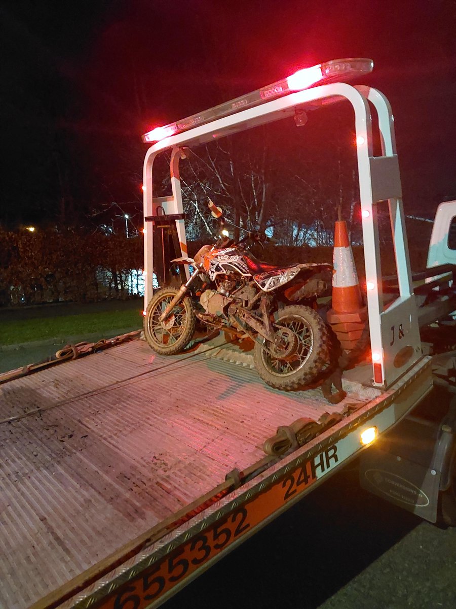 PSOSSWFife's tweet image. After complaints about off road bikes in Dalgety Bay, community officers observed this bike when on patrol. Bike seized and rider reported to COPFS.

You can only ride off road bikes on private land with the land owner's permission. 

If we see it we're having it.

#OpParamount