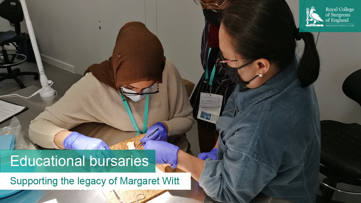 Women in Surgery (@womensurgeonsuk) on Twitter photo Unlock your potential with an educational bursary from <a href="/RCSnews/">The Royal College of Surgeons of England</a>. The Margaret Witt bursary funds skill development for #WomeninSurgery with up to £1,000 towards our courses, continuing her legacy of supporting access to training opportunities.
Apply: ow.ly/uEz050QtVLr Unlock your potential with an educational bursary from <a href="/RCSnews/">The Royal College of Surgeons of England</a>. The Margaret Witt bursary funds skill development for #WomeninSurgery with up to £1,000 towards our courses, continuing her legacy of supporting access to training opportunities.
Apply: ow.ly/uEz050QtVLr