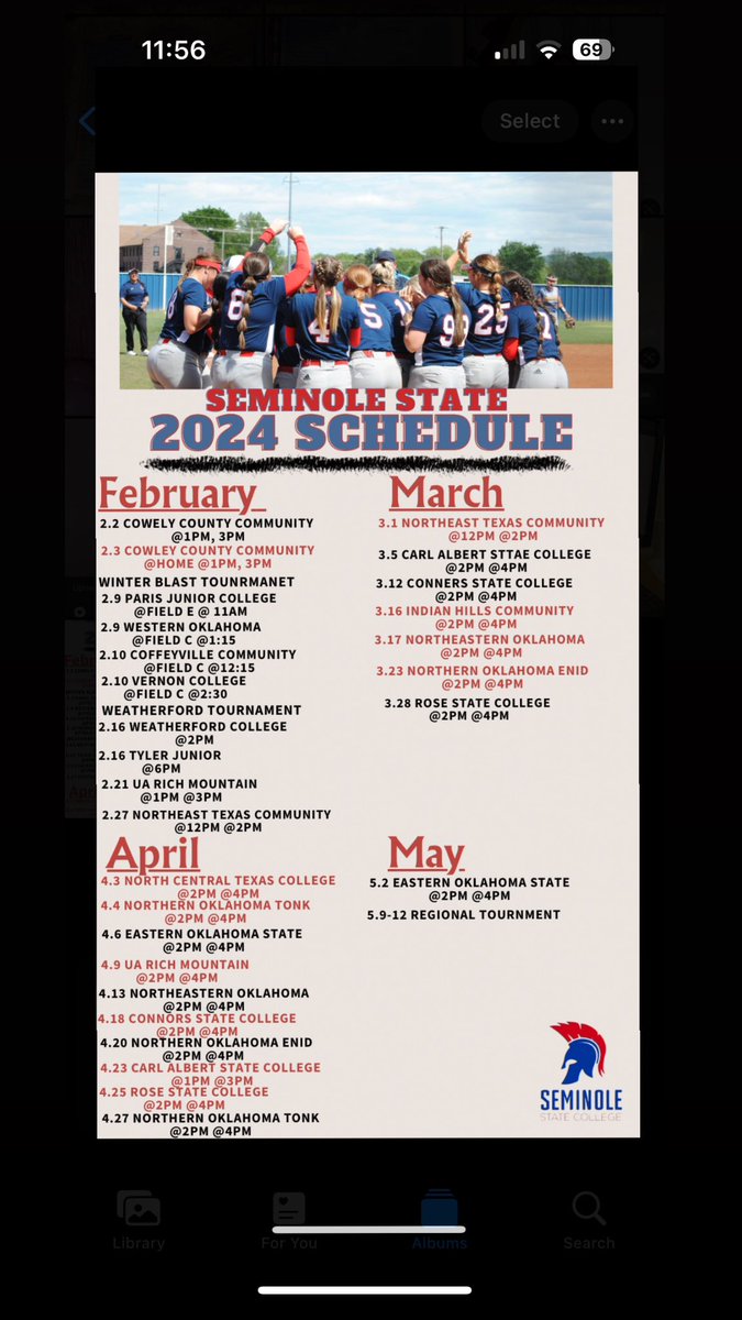 2024 Season Schedule 

mark your calendars!!!🫵🏼