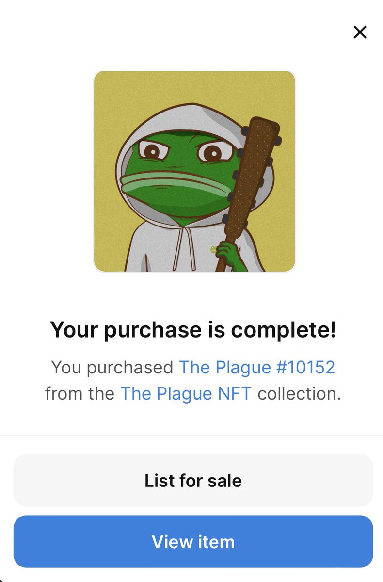 White hoodie frog secured 🐸🔒 Hoodies are the best looking in the collection so I’m always on the hunt for them and when I find a good deal on one I just can’t pass it up! Now I’ve got black, red and white hoodies I’m thinking pink or yellow next 👀 @ThePlagueNFT @Pons_ETH