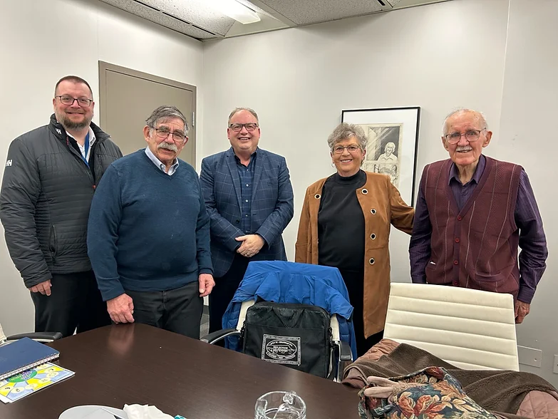 NLRSAC's tweet photo. Four Religious Social Action Coalition (RSAC) Directors were kindly received on January 24, 2024 by Minister Paul Pike, Children, Seniors and Social Development, for a discussion on The All-Party Committee re Basic Income. https://t.co/6AfpbiiIcN
