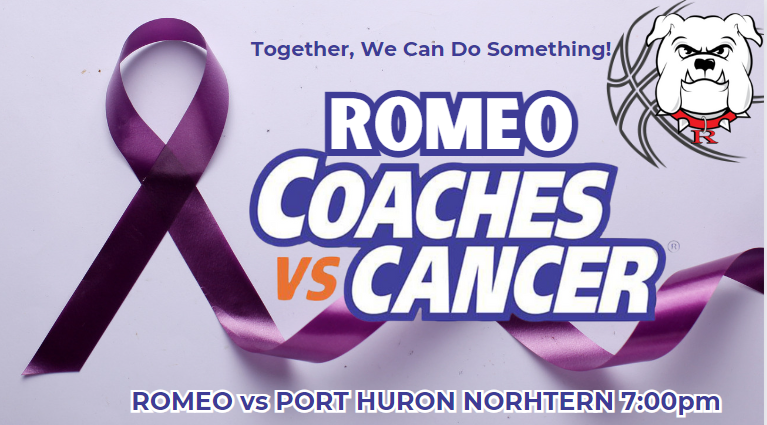 Romeo Bulldogs Athletics (@romeoathletics) on Twitter photo Tonight is the Romeo Boys Basketball's cancer game! Make sure to come out and support! <a href="/romeodawgpound/">The Dawg Pound</a> Tonight is the Romeo Boys Basketball's cancer game! Make sure to come out and support! <a href="/romeodawgpound/">The Dawg Pound</a>