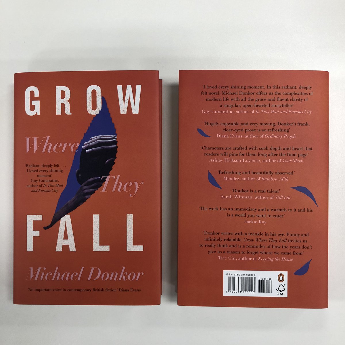 books4mine's tweet photo. Hardbacks of the absolutely brilliant #GrowWhereTheyFall by @MichaelDonkor have arrived!! I can’t wait for everyone to read this 🧡🧡 https://t.co/sHCkaU8tj9