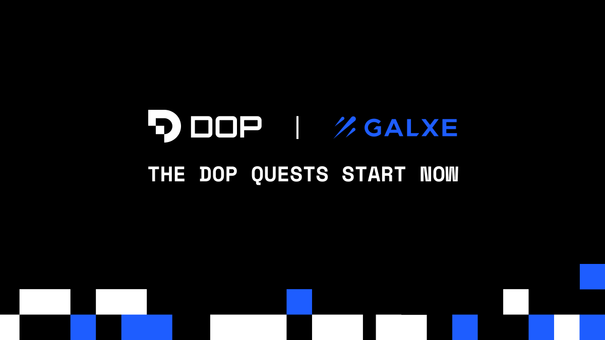 As always, we heard our community and decided to gift our early supporters with a @Galxe quest that will teach you all about DOP! Details on the quest: 🌠Duration - 4 weeks. 🌌Ends February 27th. ⭐Complete all challenges to receive the reward: The DOP NFT. Start the quest…