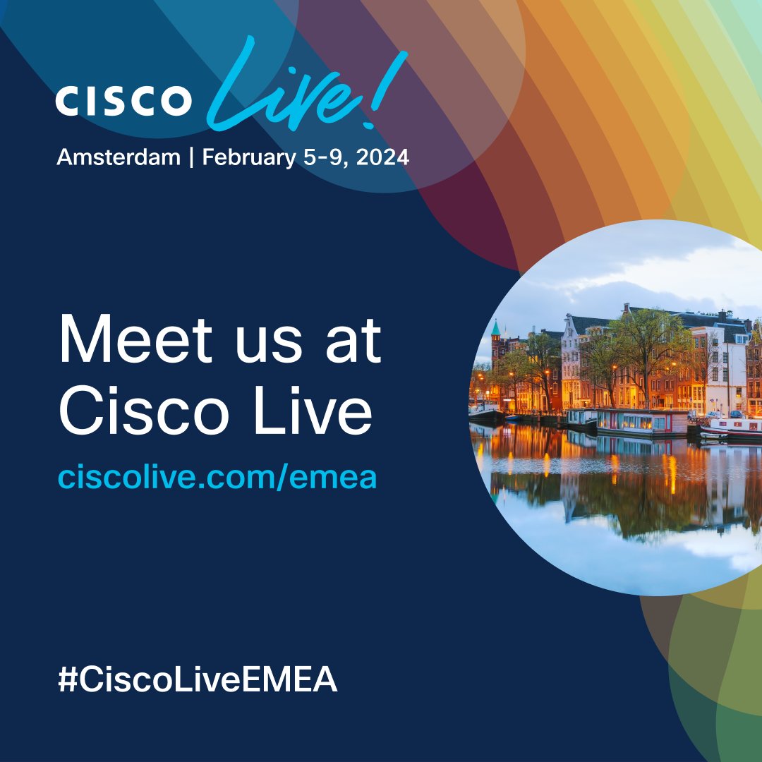 #CiscoLiveEmea is in less than a week. Visit stand B04 in the World of Solutions, where you can get a personalised demo or catch a short presentation in our booth theatre. See you there! <a href="/CiscoSecure/">Cisco Security</a> @CiscoLiveEurope
