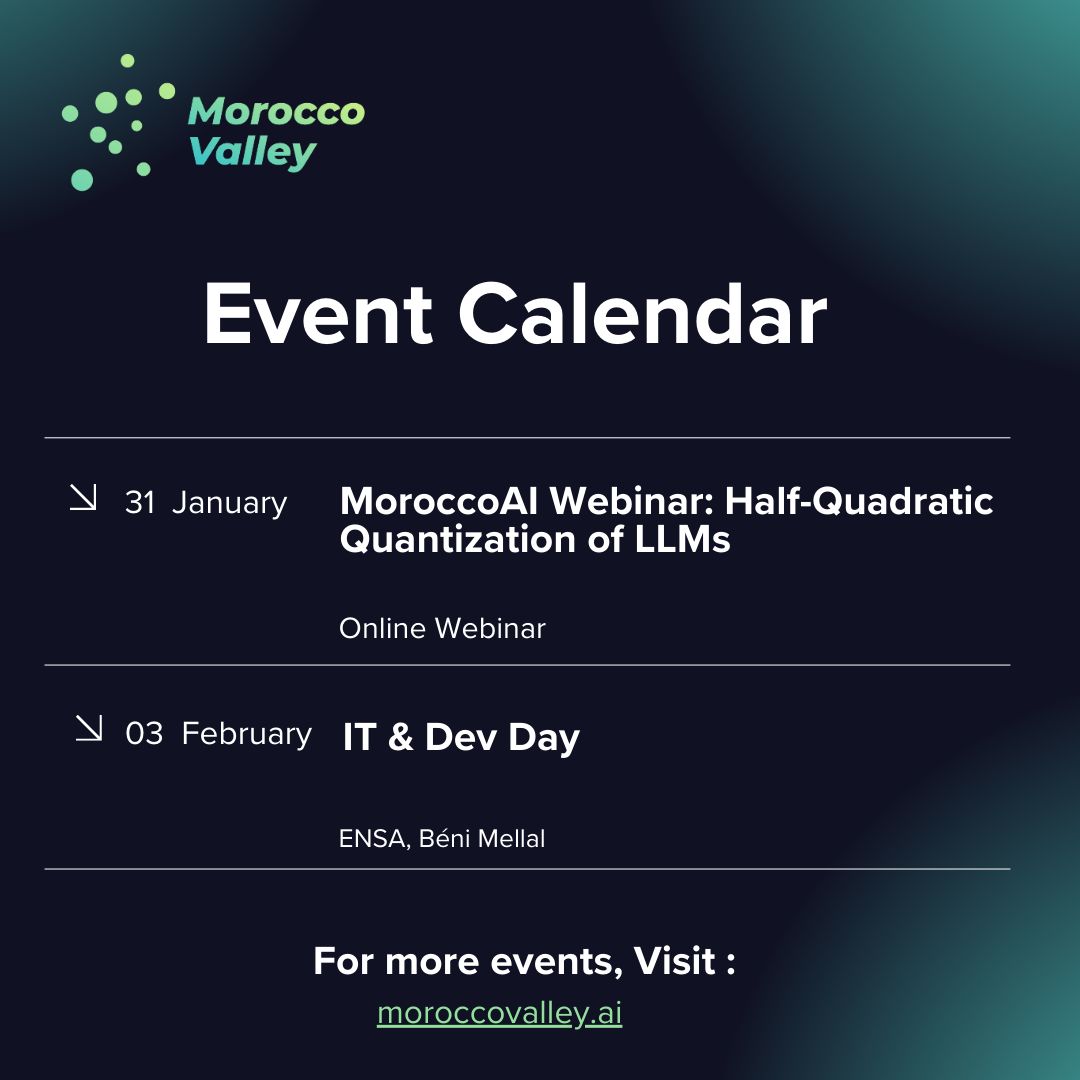 MoroccoValley's tweet photo. ✨Here's a glimpse of what is happening this week 👇
🌐 Explore our website https://t.co/ks5Zv4oSPk to stay updated on these events and more.
📝 Feel free to contribute by adding your own events to our vibrant AI calendar !

Stay connected, learn, and be inspired! 🚀

#AIEvents https://t.co/xJZ7BaQio2