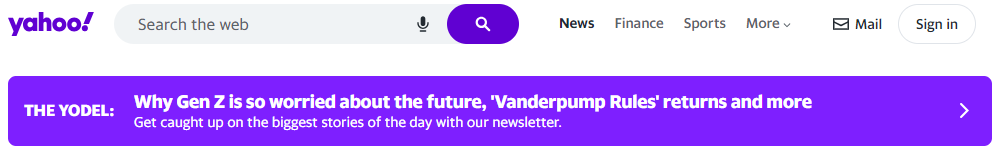 merfe05's tweet photo. Yahoo with a headline of "Why Gen Z is so worried about the future" followed immediately by news of a reality TV show (centered around drama and fighting) returning. The irony of what is considered "headlines" should have ALL of us worried about the future. #OldManMurphy https://t.co/b4PIoIPXED