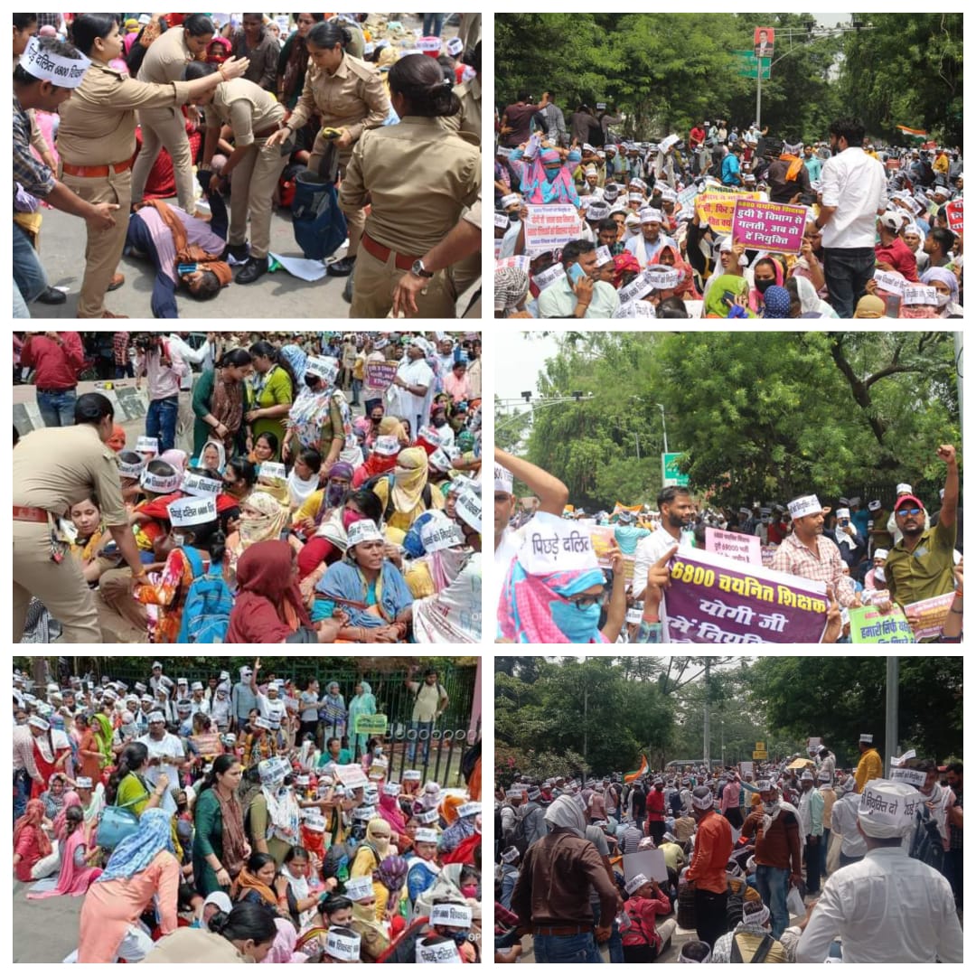 yadavvijay88's tweet photo. अरे! अरे! त्रिपाठी जी इतना दूर क्यों जा रहे हैं आप? इधर देखिए इधर उत्तर प्रदेश में👇

साल 2018/2019

बेसिक शिक्षा विभाग में 69000 सहायक अध्यापकों की भर्ती आयी,नौकरी देने के बदले दलित पिछड़ों के आरक्षण में घोटाला किया गया, सवर्णों को नौकरी मिली दलित पिछड़े आजतक सड़कों पर आंदोलन कर रहे हैं, ये सभी बेहद गरीब हैं,सीटें पहले सवर्णों को दे दी गयी बाद में दलित पिछड़ो को नौकरी माँगने पर जेल भेजा गया।

घोटाले को अभ्यर्थियों ने मुद्दा बनाया ,पिछड़ा वर्ग आयोग ने जाँच की और हाइकोर्ट ने भी सुनवाई की ,सारे सबूत मिल गए ।

दिलचस्प ये है कि बेजुबानों की आड़ में इंसानों के कत्ल से लेकर पिछड़ों दलितों के हक अधिकार लूटने वालों को कुछ ज्ञानियों ने 'सबका साथ सबका विकास सबका विश्वास'  नारा देकर उन्हें राष्ट्रवादी और ईमानदारी का प्रतीक बनाने का सट्टा उठा लिया है।

#69000_शिक्षक_भर्ती_आरक्षण_घोटाला