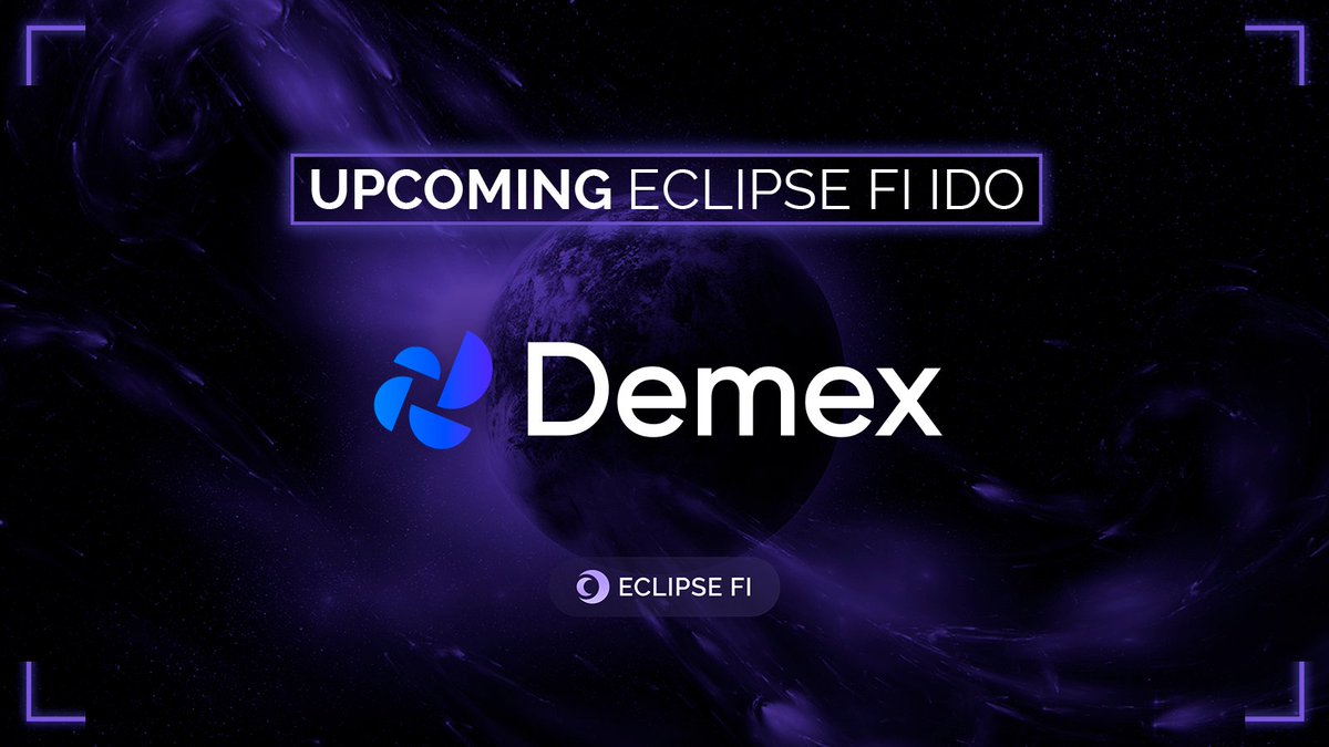 🔷 We are proud to announce the upcoming @demexchange $DMX IDO on  @Eclipsefi Demex is a @cosmos-native cross-chain Perp DEX, leveraging  @axelar, @eigenlayer & @celestiaorg infrastructure Demex is like one of  those