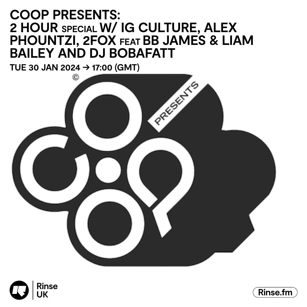 RinseFM's tweet photo. LIVE: It's @CoOpPresents with #BBJames #SaigeSounds & #DJBobfatt on https://t.co/6hLtrLYXyq + 106.8 FM
#RinseFM https://t.co/nkq4YASK42