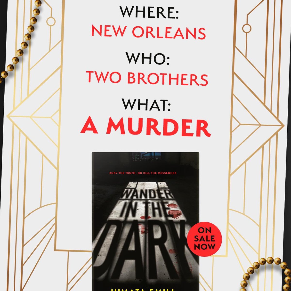 brownboywriting's tweet image. It’s Pub Day for my sophomore novel WANDER IN THE DARK. This New Orleans-set mystery is truly the book of my heart. Amir and Marcel are two halves of my complex self! Hope y’all love them as much as I do.
Oh, and there’s murder! 🤭
Grab your copy today: getunderlined.com/books/723863/w…