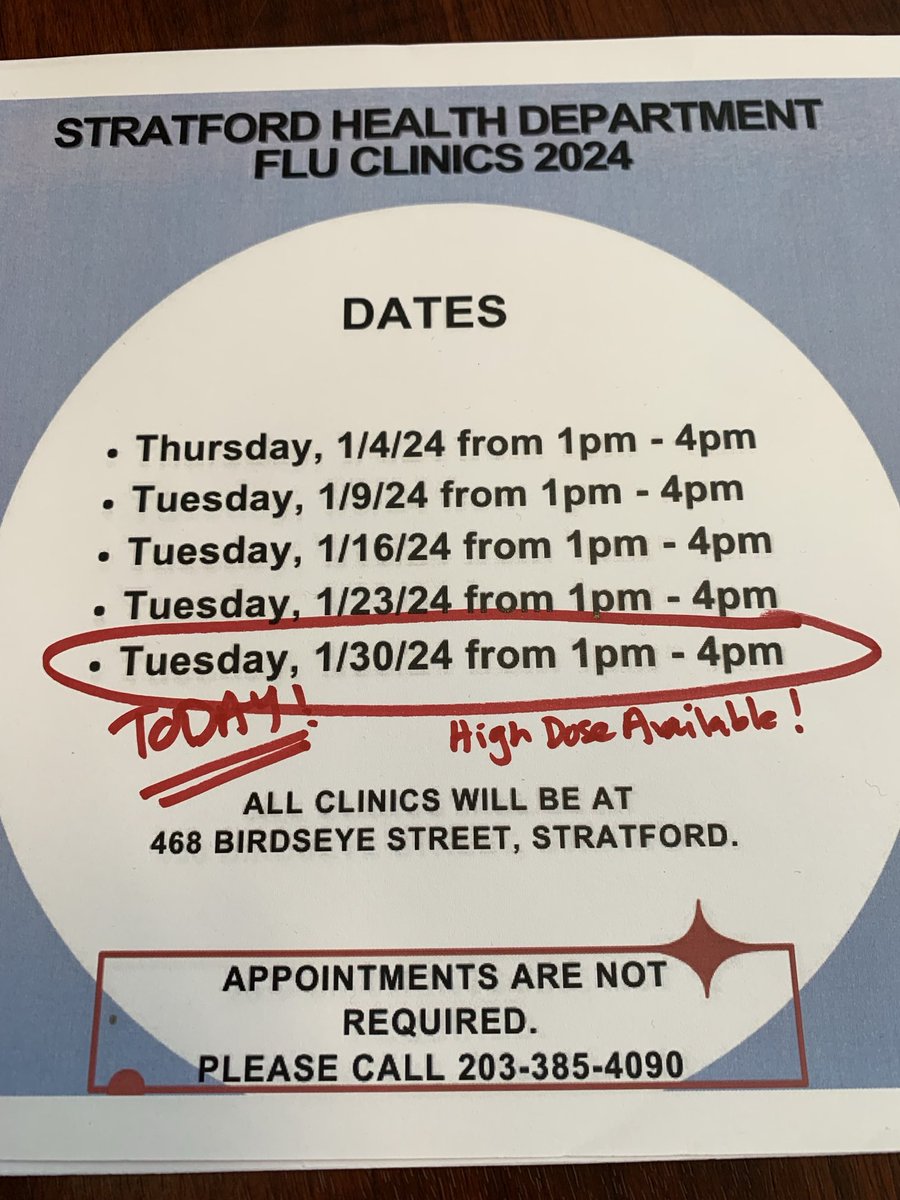 High Dose Available! Protect yourself against flu. Call 203-385-4090 with any questions.