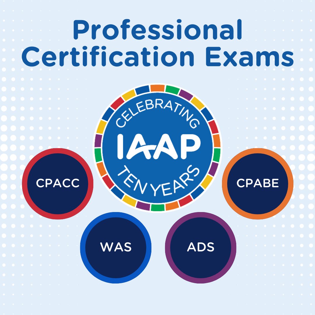 IAAPOrg's tweet photo. The January-February Certification Exam Session is coming to an end!
Exam applications will close January 31st at 5pm EST.
Send in your application or view the upcoming exam dates to find out when to apply next!
https://t.co/jFClOo2PbU
#Certification #CPACC #WAS #ADS #CPABE https://t.co/E0lwdTrR0G