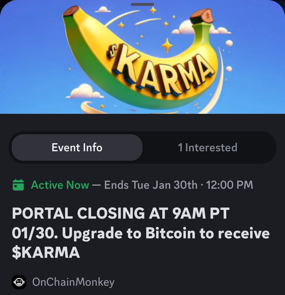 RaxelAxel's tweet photo. The portal is closing in 1 & 1/2 hours so the time is now to migrate those @OnChainMonkey Genesis monks from ETH to Bitcoin in order to qualify for the $KARMA airdrop. Hurry up before you get left behind!!! #NoMonkeyLeftBehind https://t.co/WJ2UtHw2VF