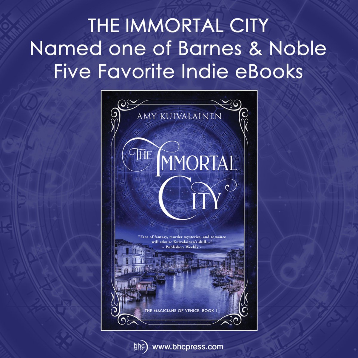 #B&N (@BNBuzz) has chosen #THEIMMORTALCITY by #AmyKuivalainen as one this week's Five Favorite Indie Reads: buff.ly/3tUZjLG Visit BHC Press for more information on the book and series: buff.ly/3SCzuhF #BHCPress #SFF #Fantasybooks #TBR #Currentlyreading