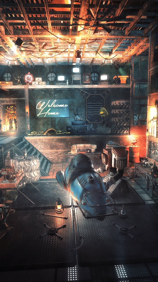 fallout_zigga's tweet photo. So this is the garage part of my C.A.M.P. in Ash Heap. You are welcome to work here 🔧✌🏼 #fallout76 #fallout #ingame #VirtualPhotograpy #gamephoto #photoediting @Heliosarmy_F76 @fallout_de @Fallout @bethesda_de @bethesda https://t.co/wV76wucwhT