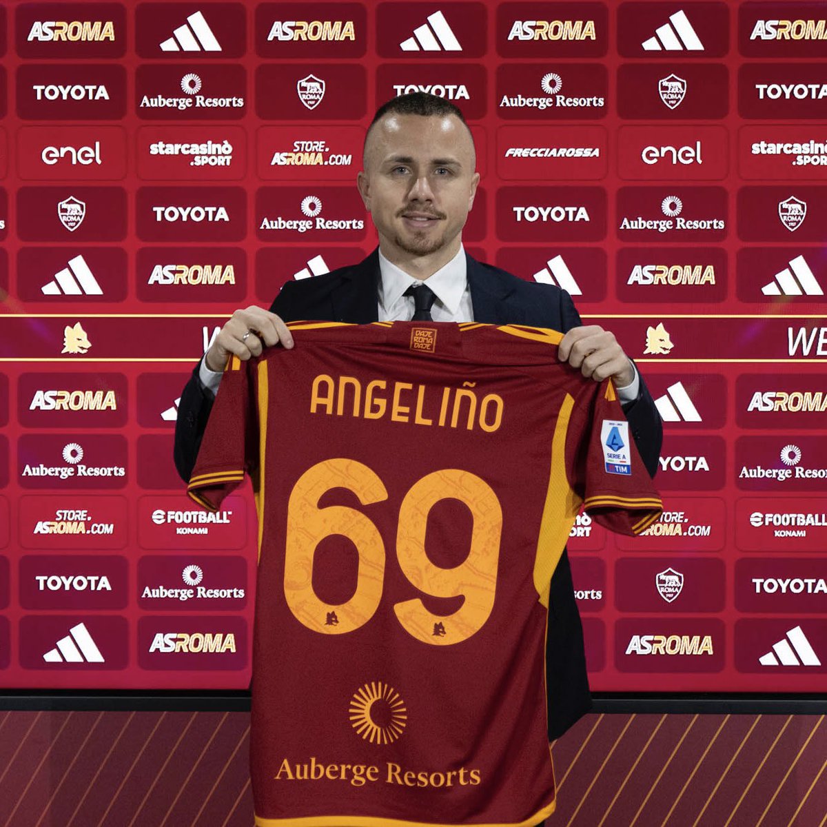 FabrizioRomano's tweet photo. 🟡🔴🇪🇸 AS Roma have signed Angeliño on loan deal — the buy option clause value is €5m.

There’s also sell-on clause included in the deal with RB Leipzig. https://t.co/H2ZYC1luqc
