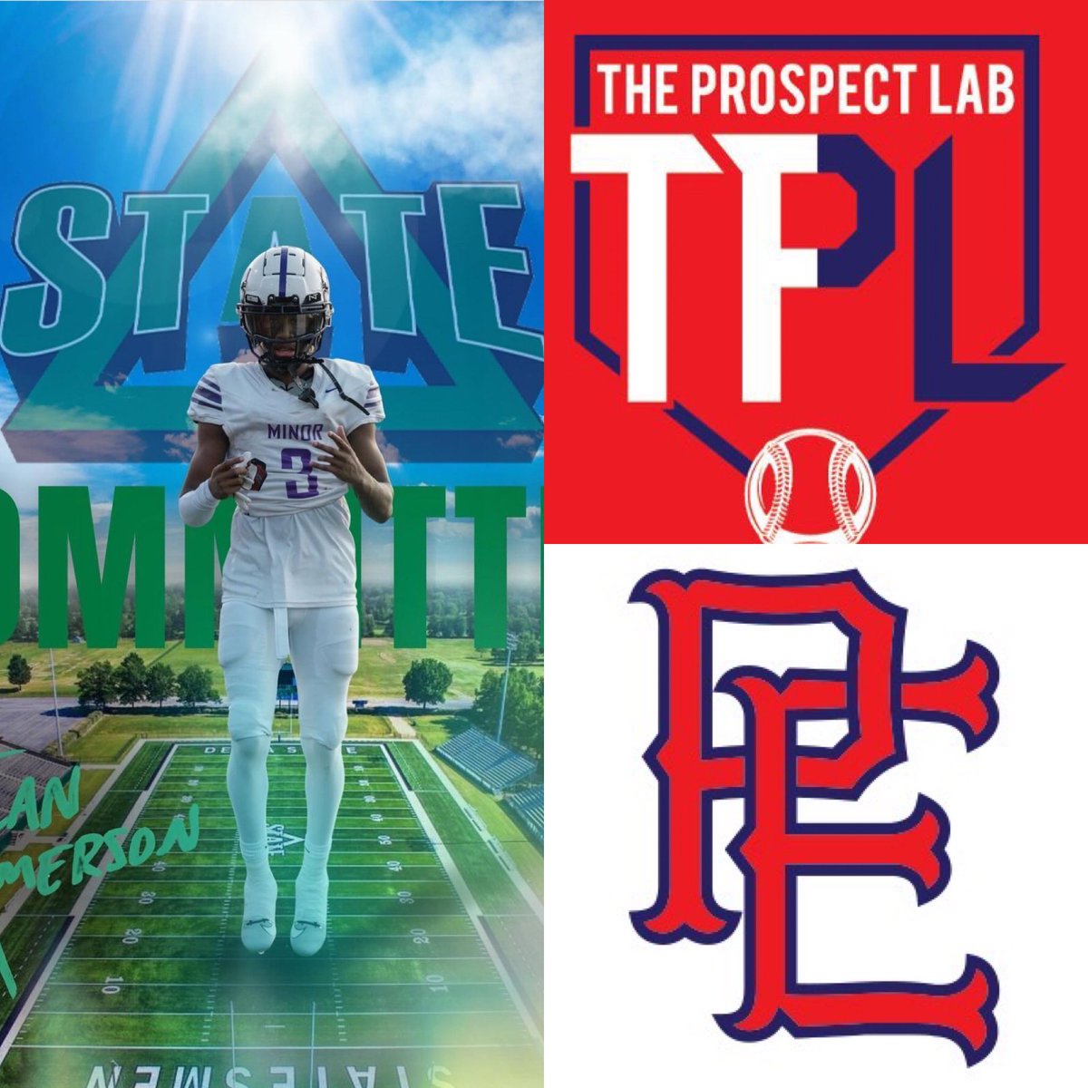 TheProspectLab's tweet photo. Congratulations to TPL 2024 ATH Tylan Amerson of Minor HS for his commitment to Delta State University in football. Tylan is an impact baseball player as well as he holds the Alabama State Record for Stolen Bases in One Season with 86 last year. #TPL2024 #LionsONLY #TPLProcess https://t.co/j9QJ7vyNYM