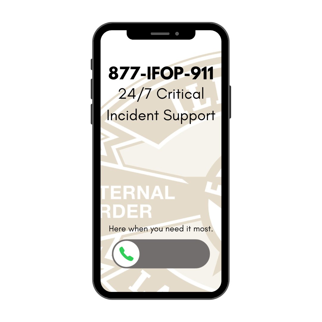 ILFOPLC's tweet photo. We offer 24/7 Critical Incident Support to all of our members. Call our hotline at 877-IFOP-911. Make sure to save this post in case you need it later! https://t.co/YpRlLAcuGk