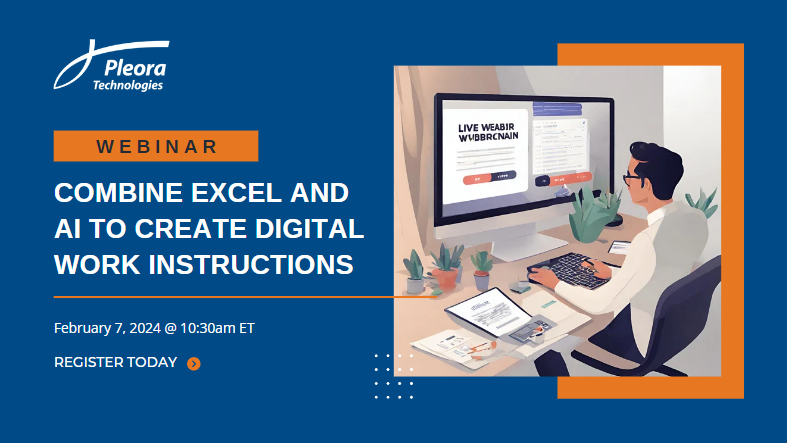 Learn how to easily create AI-powered checklists and #workinstructions by converting Microsoft #Excel sheets into automated #AI applications with no programming knowledge required.  Register for Feb 7, 2024 @ 10:30am ET #webinar👉🔗tinyurl.com/3y7bjt2b  #manufacturing