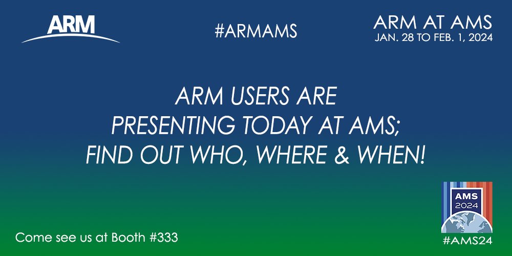 armnewsteam's tweet photo. Discover #ARMdata-driven research and #ASRnews science today at #AMS24; get a full schedule at https://t.co/OYbjGk0nv4 and https://t.co/v4S2T34kcU | @doescience #ARMAMS https://t.co/snbCjQzlKQ