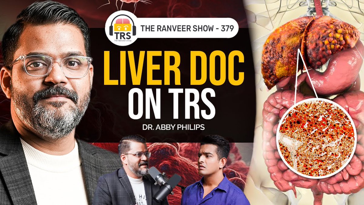 The Liver Doc x BeerBiceps

Episode 1 is live 🍿
Hope you will enjoy the educational content and share widely. Any mistakes from my part, do let me know and I'll gladly stand corrected.

Great talk <a href="/BeerBicepsGuy/">Ranveer Allahbadia</a> 

Link to video: youtube.com/watch?v=Rg5lbQ…