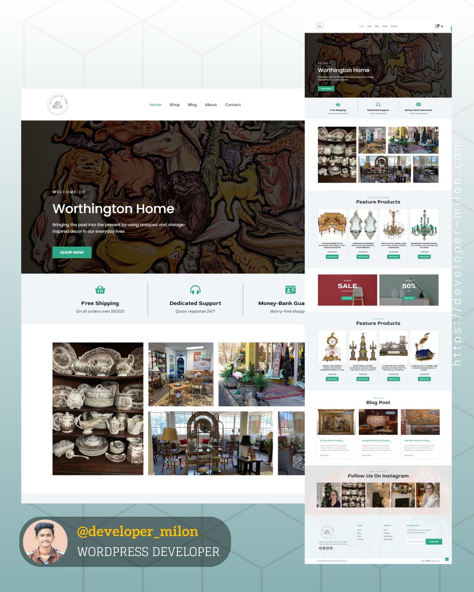 developer_milon's tweet photo. Completed E-commerce (Furniture) #website Creation by @developer_milon

➥ Platform: #wordPress
➥ Theme/Builder: Elementor pro
➥ Pages: 5 Page

#wordpresswebsite #dev_milon #ElementorPro #Elementor #FullWebsiteDesign #developermilon #wordpressblogger #woocommerce #furniture https://t.co/wwMEXNAbZg