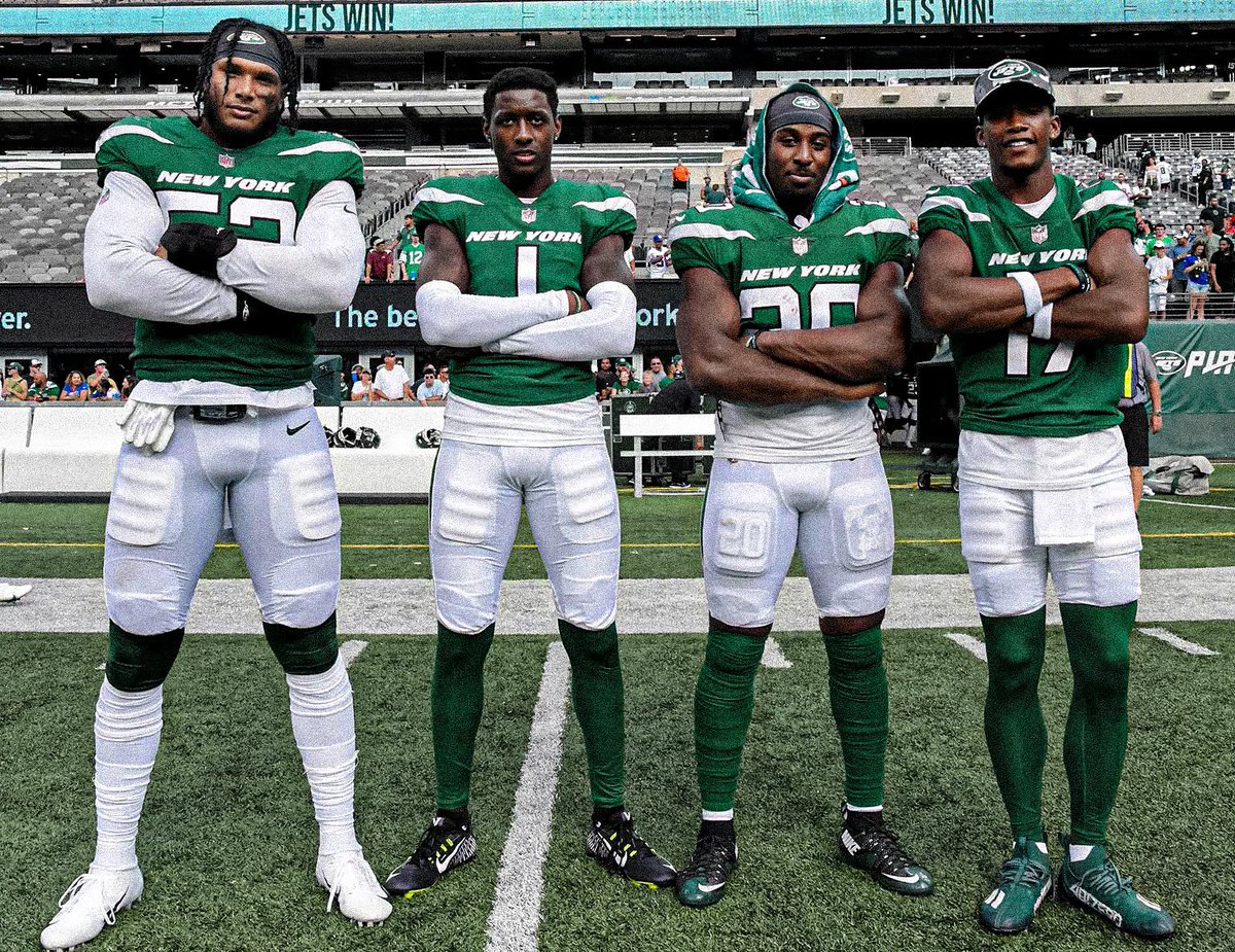 Sauce Gardner: 2x First-Team All-Pro

Garrett Wilson: Back to back 1000 yard seasons

Jermaine Johnson: Pro-Bowler 

Breece Hall: 4th in entire NFL in scrimmage yards coming off of torn ACL 

The greatest draft class in #Jets history