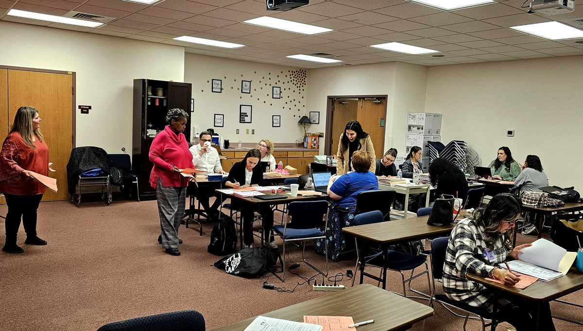Sped Executive Director,  Supervisors, Diags, Speech Therapists, &amp;  Clerks dedicating all attention to our ECISD students awaiting evaluations; looking through each Referral folder to assign to evaluators.   The students are our priority. <a href="/ScottMuri/">Scott Muri</a> <a href="/drliliananez/">Dr. Lilia Nañez</a> <a href="/EctorCountyISD/">Ector County ISD</a>