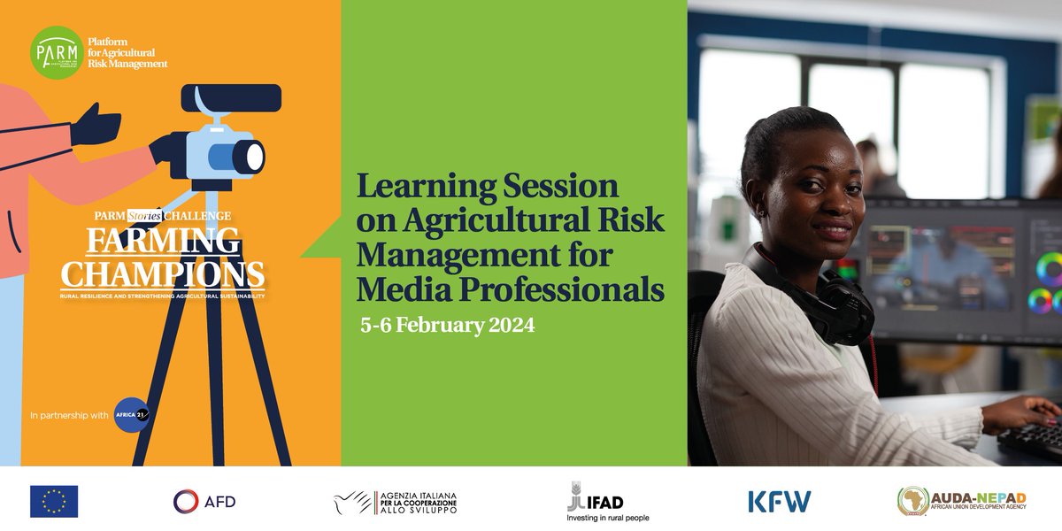 PARMinfo's tweet photo. On 5-6 February, #PARM is organising a #capacitydevelopment workshop designed for journalists and media professionals who participated in the #PARMStoriesChallenge.

The participants will learn more about #Agrisk management from leading and international experts. https://t.co/o8dibtRPA9