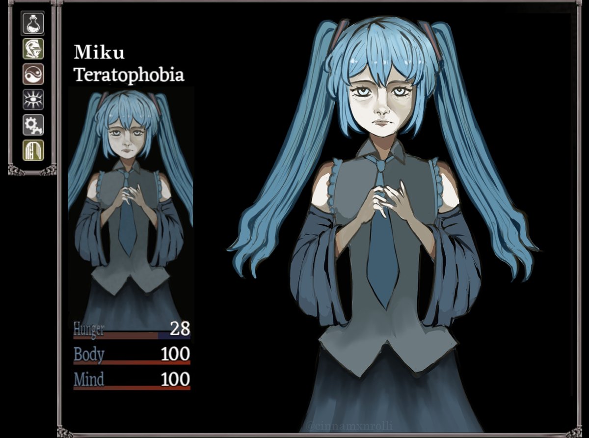 cinnamxnrolli's tweet photo. fear and hunger miku ‼️ https://t.co/7rC8hMZssr