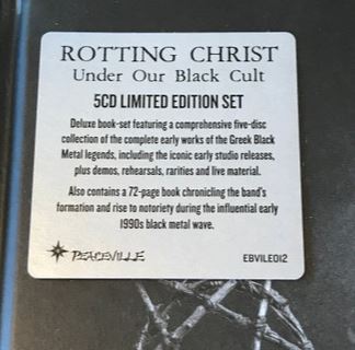 ALONEManolis's tweet photo. ALONE jr's Metal Store  IN STOCK
ROTTING CHRIST  Under Our Black Cult
EARBOOK 5-CD BOXset

Orders : https://t.co/sGiEsNpx3w https://t.co/5K1unbMK1A