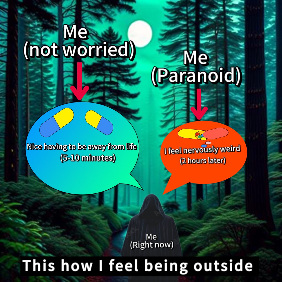 This is how I am going outside most days: #ActuallyAutistic 
#autisticacceptance 
#Autismawareness