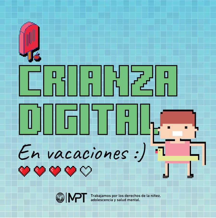 MPTutelar's tweet photo. ☀️🌴 En vacaciones suele haber un mayor uso de tiempo en pantallas. 
⚠️Intentá prestar atención para conocer cuáles son los consumos digitales de chicas y chicos. 💻📱
La crianza digital es cuidar la salud física, mental y emocional de niñas, niños y adolescentes. https://t.co/BnXWaaWqiZ